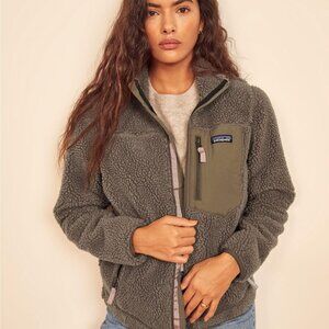 Reformation PATAGONIA RETRO-X FLEECE Rare PINK + Brown Furry taupe
